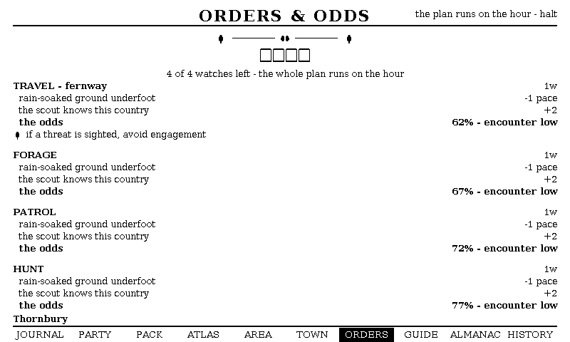 The The Orders screen, as the e-paper frame draws it